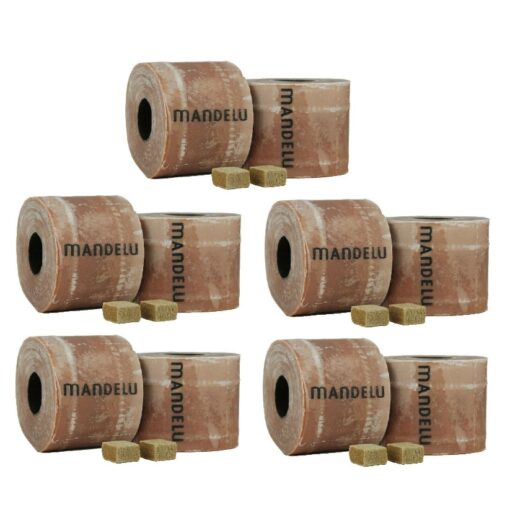 10 x original Mandelu Wachsrollen aus 100% Recycling-Wachs mit Anzündwürfeln