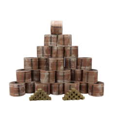 30 x original Mandelu Wachsrollen aus 100% Recycling-Wachs mit Anzündwürfeln