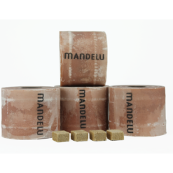 4 x original Mandelu Wachsrollen aus 100% Recycling-Wachs mit Anzündwürfeln