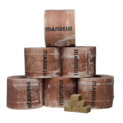 6 x original Mandelu Wachsrollen aus 100% Recycling-Wachs mit Anzündwürfeln